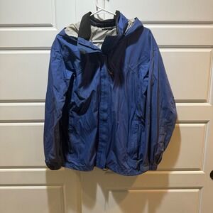 Marmot Rain‎ Jacket Windbreaker Hooded Lightweight Blue Women's M